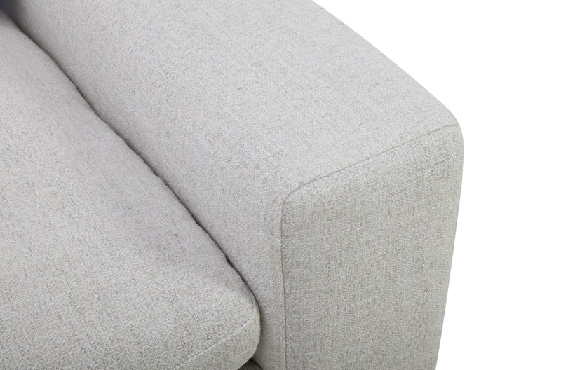 Causeuse à inclinaison électrique modulaire Sky de 91,5 po en tissu avec coussins amovibles en duvet et plumes - blé Nathan