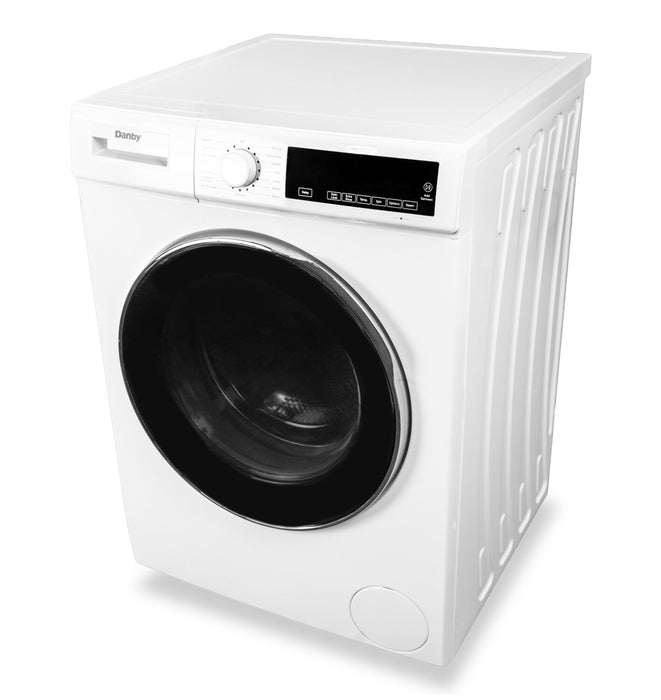Laveuse à chargement frontal compacte et superposable Danby de 2,2 pi³ et de 24 po avec vapeur - blanche - DWM022D3WDB