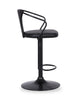 Hero Barstool with Swivel & Adjustable Seat, Vegan Leather Fabric, 23.5-32"H, Metal - Charcoal | Tabouret 23.5-32 po bar Hero en tissu de cuir végétalien et en métal avec siège pivotant et réglable - gris