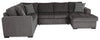 Made in Canada Legend 4-Piece Right-Facing Chenille Fabric Sleeper Sectional with Storage Chaise - Pewter Brown | Sofa-lit sectionnel de droite Legend 4 pièces fabriqué au Canada en tissu de chenille avec fauteuil long de rangement - brun étain