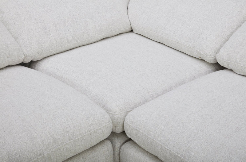Sofa sectionnel à inclinaison électrique modulaire Sky 8 pièces en tissu avec coussins amovibles en duvet et plumes - blé Nathan
