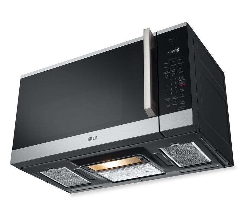 Four à micro-ondes à hotte intégrée intelligent LG de 1,8 pi3 avec EasyCleanMC - MVEM1825X