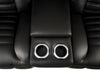 Zen 75.5" Leather-Look Fabric Power Reclining Massage Loveseat with Refrigerator Console - Black | Causeuse de massage à inclinaison électrique Zen de 75,5 po en tissu d’apparence cuir avec console réfrigérée - noire
