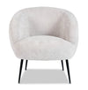 Fauteuil d’appoint Nova de 28,7 po en tissu bouclé - gris clair
