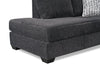Made in Canada Morgan 2-Piece Left-Facing Chenille Fabric Sectional with Sofa and Accent Pillows - Grey | Sofa sectionnel de gauche Morgan 2 pièces fabriqué au Canada en tissu de chenille avec sofa et coussins décoratifs - gris