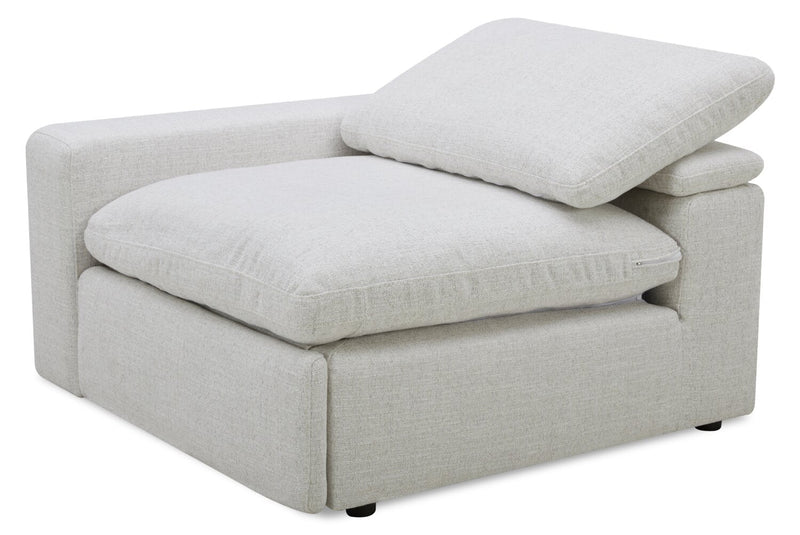 Sofa sectionnel à inclinaison électrique modulaire Sky 8 pièces en tissu avec coussins amovibles en duvet et plumes - blé Nathan