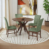 Rain Dining Chair with Cushion Fabric Seat & Back – Green | Chaise de salle à manger Rain avec siège et dossier rembourrés en tissu - verte