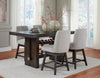 Metro Counter Height Dining Table with Built-in Wine Rack, 66"W - Brown | Table de salle à manger Metro de 66 po (L) de hauteur comptoir avec support à vin intégré - brune
