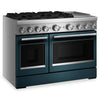 KitchenAid 6.3 Cu. Ft. 6 Burner Dual Fuel Range with Griddle – Agave - KFDD948SAG  | Cuisinière hybride KitchenAid de 6,3 pi³ à 6 brûleurs avec plaque chauffante - agave - KFDD948SAG