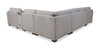 Vault 6-Piece Sectional with Sofa Bed Loveseat and Three Storage Chairs - Grey | Sofa sectionnel Vault 6 pièces avec causeuse-lit et 3 fauteuils longs de rangement - gris