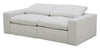 Sky Modular 91.5" Fabric Power Reclining Loveseat with Removable Feather Down Cushions - Nathan Wheat | Causeuse à inclinaison électrique modulaire Sky de 91,5 po en tissu avec coussins amovibles en duvet et plumes - blé Nathan