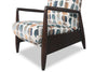 Raven 28.5" Chenille Fabric Pushback Reclining Accent Chair - Teal Multicolour | Fauteuil d’appoint à inclinaison par poussée Raven de 28,5 po en tissu de chenille - bleu sarcelle multicolore