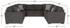 Made in Canada Legend 3-Piece Chenille Fabric Sleeper Sectional - Pewter Brown | Sofa-lit sectionnel Legend 3 pièces fabriqué au Canada en tissu de chenille - brun étain