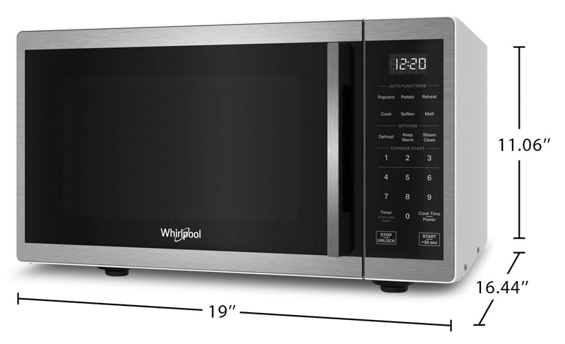 Four à micro-ondes de comptoir Whirlpool de 0,9 pi3 avec vapeur - WMCS3019RS