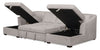 Envy 3-Piece Chenille Fabric Sleeper Sectional with Two Storage Chaises - Fog Grey | Sofa-lit sectionnel Envy 3 pièces en tissu de chenille avec 2 fauteuils longs de rangement - gris brouillard
