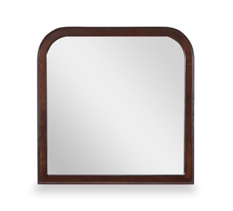 Miroir de commode de chambre à coucher Marco - brun cerisier