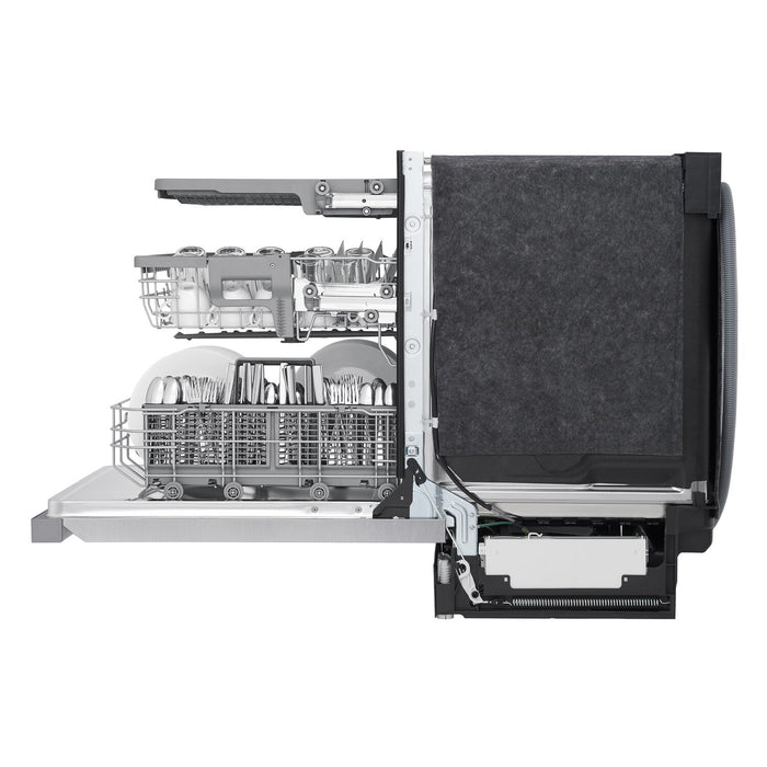Lave-vaisselle encastré LG à 48 dBA de 24 po avec commandes sur le dessus et QuadWashMC - acier inoxydable Smudge-ProofMD - LDPN454HT