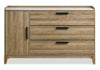 Sable 5pc Bedroom Set with Bed, Dresser & Mirror, Light Brown - King Size | Ensemble de chambre à coucher Sable brun clair 5 pièces avec lit, commode et miroir - format très grand lit