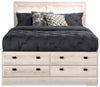 Yorkdale White Queen Storage Bed - Contemporary style Bed in White Engineered Wood
