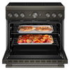 KitchenAid 36" 5.1 Cu. Ft. Freestanding Induction Range with No Preheat Air Fry – Black Ore - KFIS936SBE  | Cuisinière à induction KitchenAid de 5,1 pi3 et de 36 po avec friture à air sans préchauffage - minerai noir - KFIS936SBE