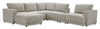 Voyage Modular 6-Piece Left-Facing Fabric Sectional with Console and Removable Back Cushions – Taupe | Sofa sectionnel modulaire de gauche Voyage 6 pièces en tissu avec console et coussins de dossier amovibles - taupe