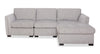 Sofa sectionnel de droite Vault 3 pièces avec fauteuil long de rangement et 2 fauteuils de rangement - gris