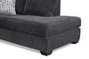 Made in Canada Morgan 3-Piece Right-Facing Chenille Fabric Wrap Sectional with Accent Pillows - Grey | Sofa sectionnel en U de droite Morgan 3 pièces fabriqué au Canada en tissu de chenille avec coussins décoratifs - gris