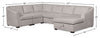 Envy 5-Piece Right-Facing Chenille Fabric Sleeper Sectional with Storage Chaise - Fog Grey |  Sofa-lit sectionnel de droite Envy 5 pièces en tissu de chenille avec fauteuil long de rangement - gris brouillard