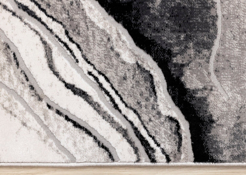 Carpette Plasma gris et noir - 7 pi 10 po x 10 pi 6 po