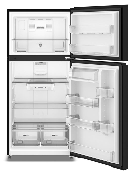 Réfrigérateur Whirlpool de 19 pi³ et de 29,5 po à congélateur supérieur - noir - WRTX5419SB