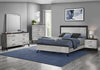 Blake Panel Bed with Headboard & Frame, Grey & Black - Queen Size | Lit à panneaux Blake avec tête de lit et cadre de lit, gris et noir - format grand lit