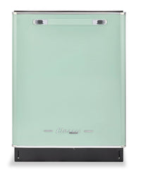 Lave-vaisselle Classic Rétro par Unique de 24 po et de 45 dBA avec commandes sur le dessus - vert menthe estival - UGP-24CR DW LG