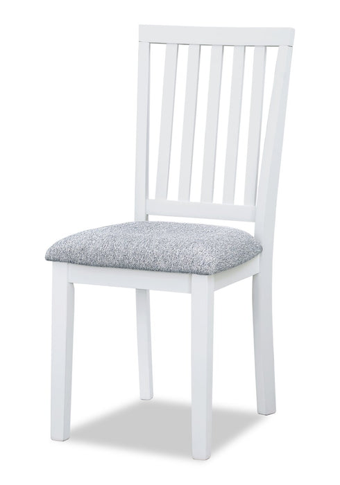 Ensemble de salle à manger Bryn 3 pièces avec table de 42 po à abattant et 2 chaises - deux teintes, blanc et gris