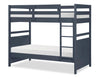 Quinn Bunk Bed with Ladder & Guard Rail for Kids, Blue - Twin/Twin | Lits superposés Quinn pour enfants avec échelle et garde-corps, bleus - simple et simple