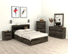 Riley Mates Bed with Bookcase Headboard Set for Kids, Made in Canada, Grey - Full Size | Lit matelot Riley avec ensemble de tête de lit bibliothèque pour enfants, fabriqué au Canada, gris - format lit double