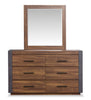 Scott Living Dante 6pc Bedroom Set with Bed, Dresser, Mirror & Nightstand, Brown - King Size | Ensemble de chambre à coucher Dante de Scott Living 6 pièces avec lit, commode, miroir et table de nuit, brun - format très grand lit