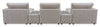 Voyage Modular 6-Piece Left-Facing Fabric Sectional with Console and Ottoman – Taupe | Sofa sectionnel modulaire de gauche Voyage 6 pièces en tissu avec console et pouf - taupe