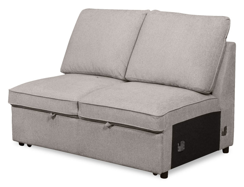 Sofa-lit sectionnel enveloppant de droite Haven de Scott Living 3 pièces en tissu de chenille avec rangement - gris