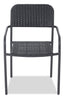 Paris Outdoor Patio Bistro Chair - Hand-Woven Resin Wicker, UV & Weather Resistant - Black | Chaise bistro Paris pour la terrasse à l’extérieur - osier en résine tressé à la main, résistante aux rayons UV et aux intempéries - noire