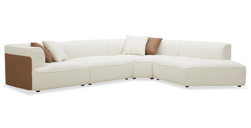 Sofa sectionnel de droite Tribeca 4 pièces - perle