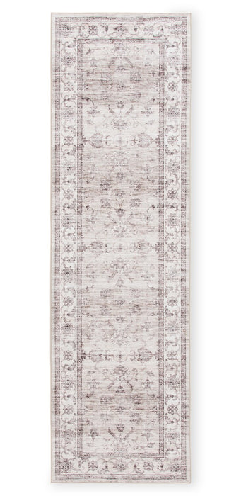 Carpette longue Aylin ivoire lavable - 2 pi x 7 pi