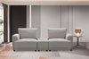 Voyage Modular 3-Piece U-Shaped Fabric Sectional with Console and Removable Back Cushions – Taupe | Sofa sectionnel modulaire en forme de U Voyage 3 pièces en tissu avec console et coussins de dossier amovibles - taupe