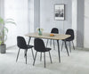 Joss Dining Chair with Polyester Fabric, Metal - Black | Chaise de salle à manger Joss en tissu de polyester et en métal - noire