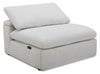Sky Modular 44" Fabric Armless Power Reclining Chair with Feather Down Cushions - Nathan Wheat | Fauteuil sans accoudoirs à inclinaison électrique modulaire Sky de 44 po en tissu avec coussins en duvet et plumes - blé Nathan