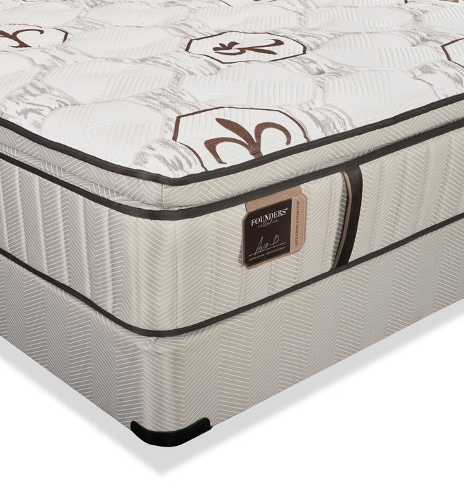 Ensemble matelas moyen luxueux à plateau-coussin Burnley de Stearns & Foster pour lit double