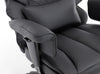 Tommy 28.7" Faux Leather Adjustable Office Chair with Footrest and Adjustable Arms – Black  | Chaise de bureau réglable Tommy de 28.7 po en similicuir avec repose-pieds et accoudoirs réglables - noire