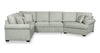 Scott Living Haven 3-Piece Right-Facing Chenille Fabric Cuddler Sleeper Sectional - Seafoam Blue | Sofa-lit sectionnel enveloppant de droite Haven de Scott Living 3 pièces en tissu de chenille - bleu écume de mer