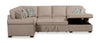Scott Living Haven 4-Piece Right-Facing Chenille Fabric Sleeper Sectional with Storage Chaise - Taupe | Sofa-lit sectionnel de droite Haven de Scott Living 4 pièces en tissu de chenille avec fauteuil long de rangement - taupe