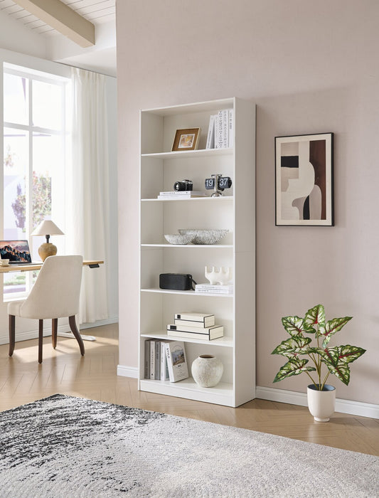Bibliothèque William de 31,5 po à 6 tablettes - blanche