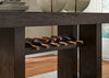 Metro Counter Height Dining Table with Built-in Wine Rack, 66"W - Brown | Table de salle à manger Metro de 66 po (L) de hauteur comptoir avec support à vin intégré - brune